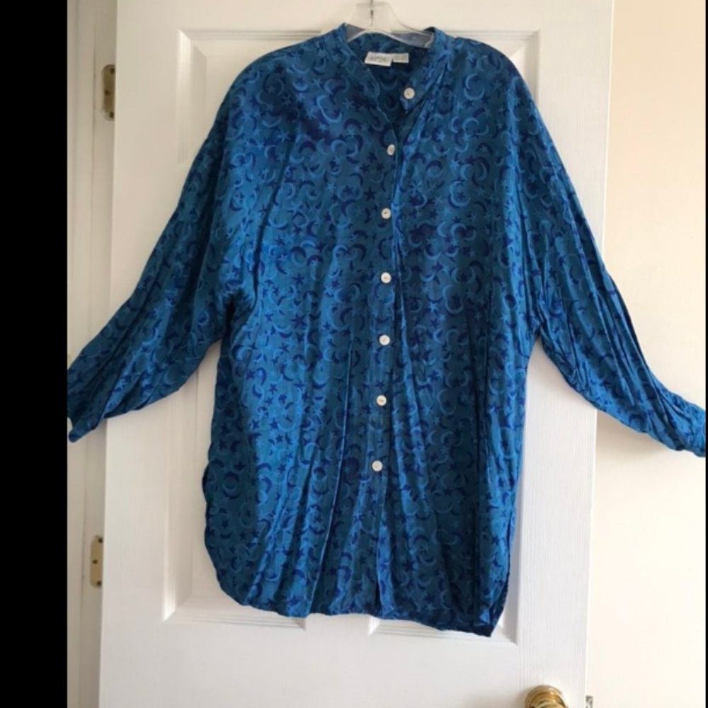 Moon and Stars Button Down Blouse